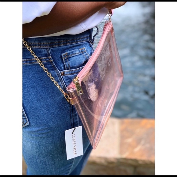 LUXEE VILLE Stacy Pink Transparent Shoulder Bag - Picture 5 of 8